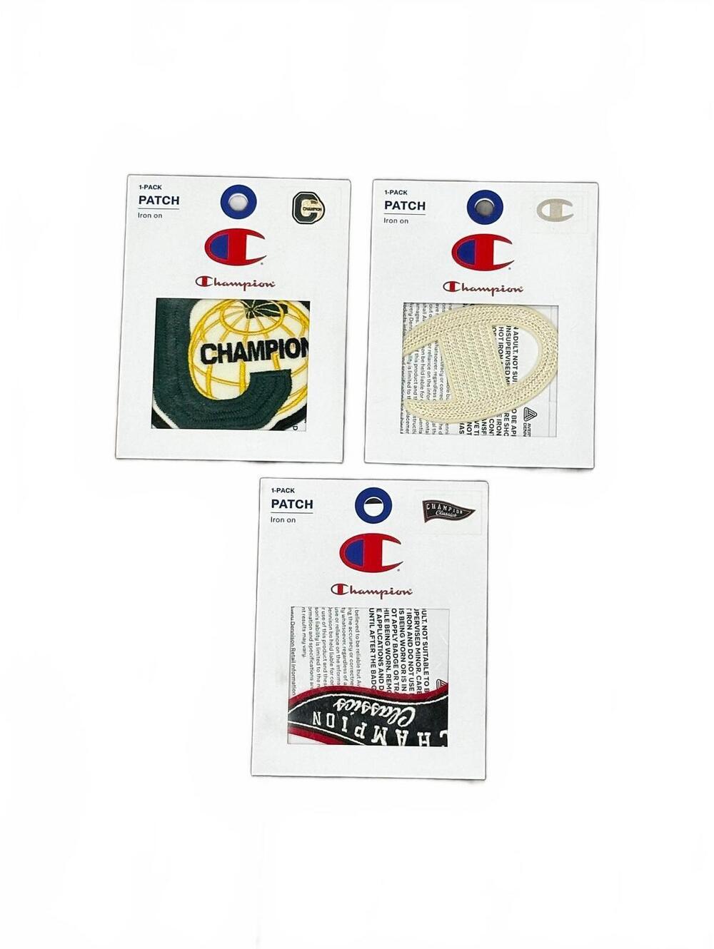 3 pk Champion Iron Patches New in Package $15 [COPY]